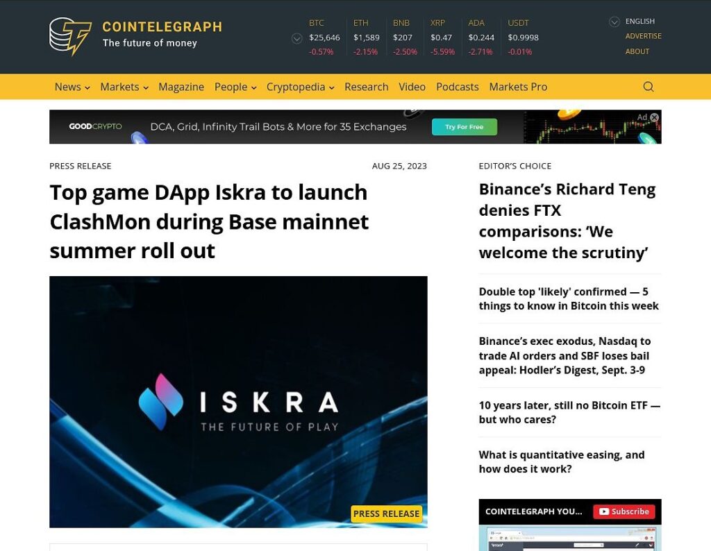 Iskra Cointelegraph