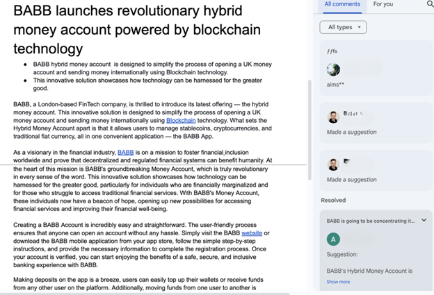 Copywriting - BABB