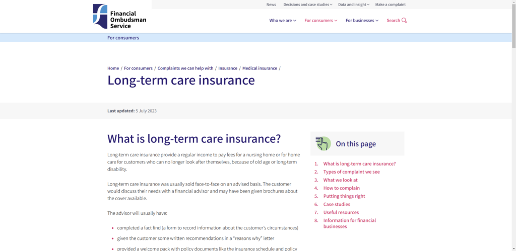 long-term care insurance