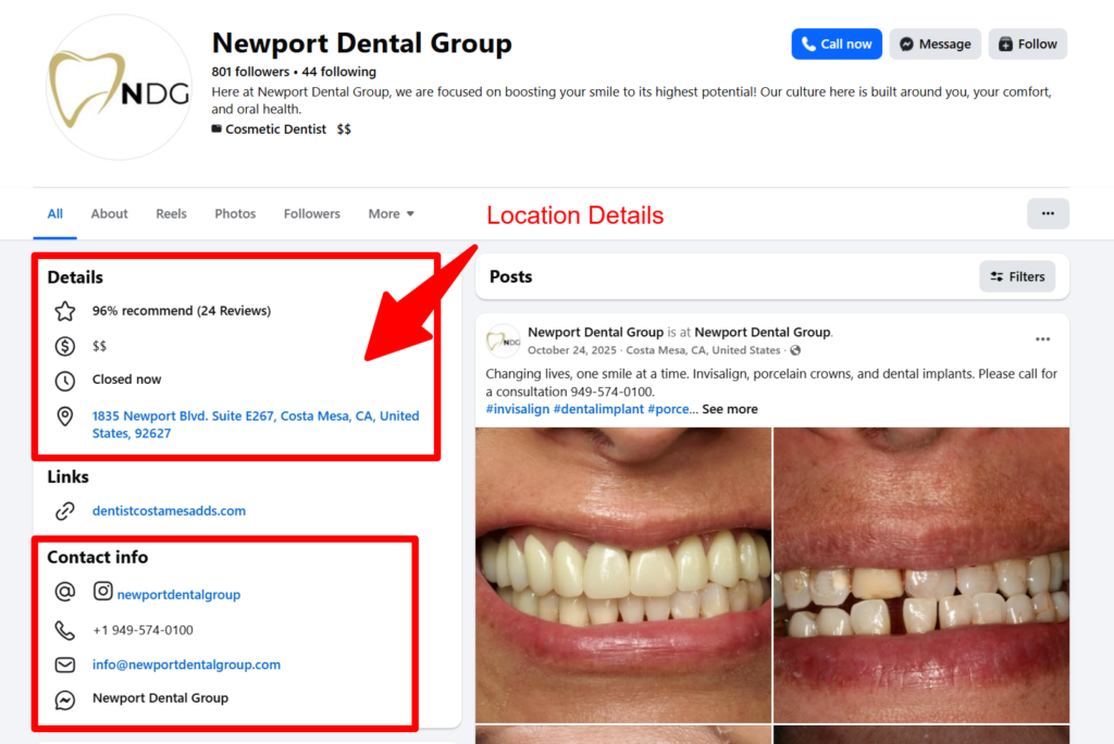 Location Details of Local SEO
