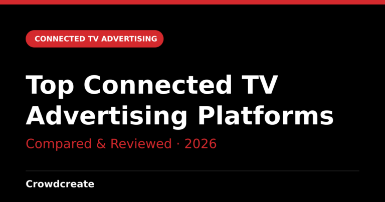 Top Connected TV Advertising Platforms in 2026, compared and reviewed by Crowdcreate