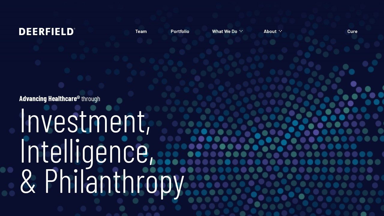 Deerfield Management healthcare investment firm website