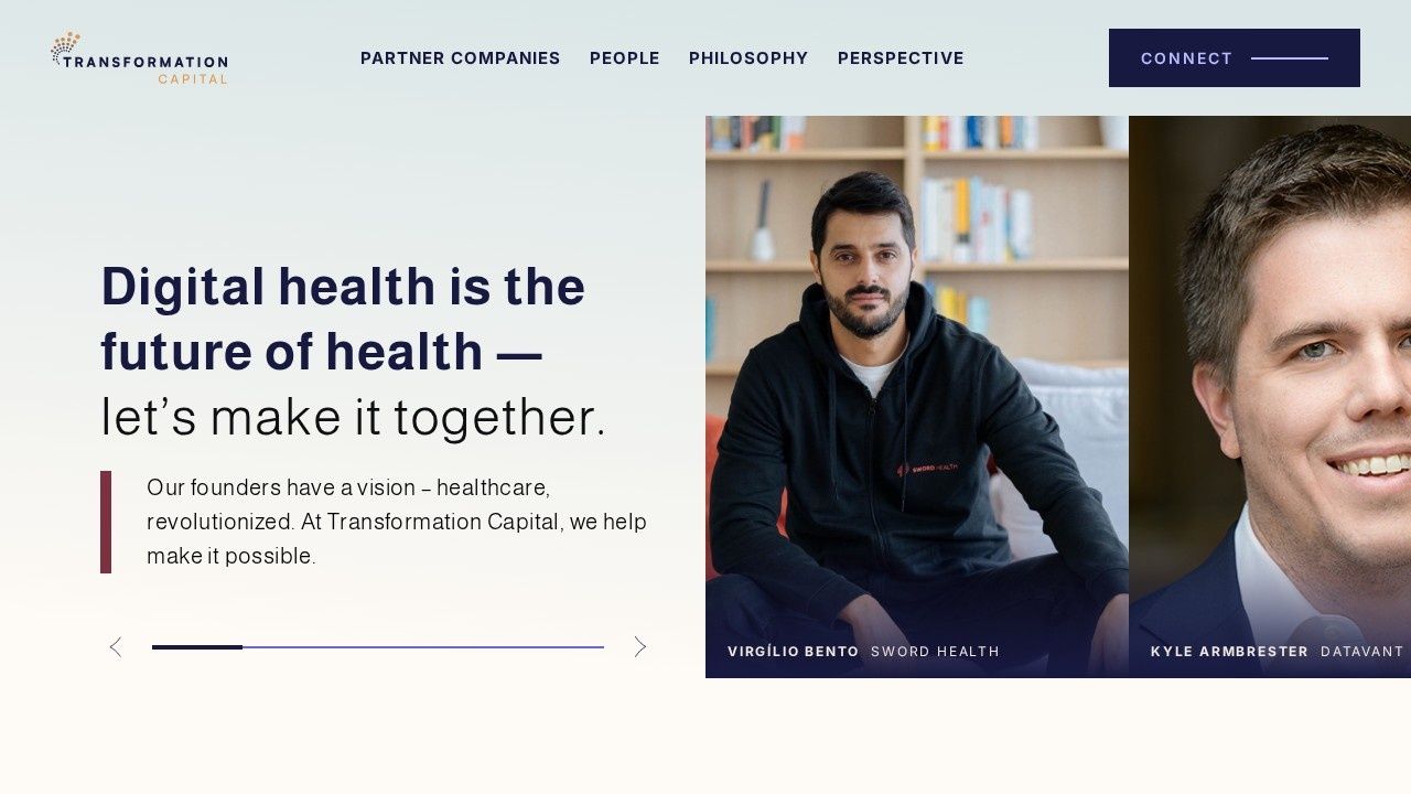 Transformation Capital healthcare technology growth investment website
