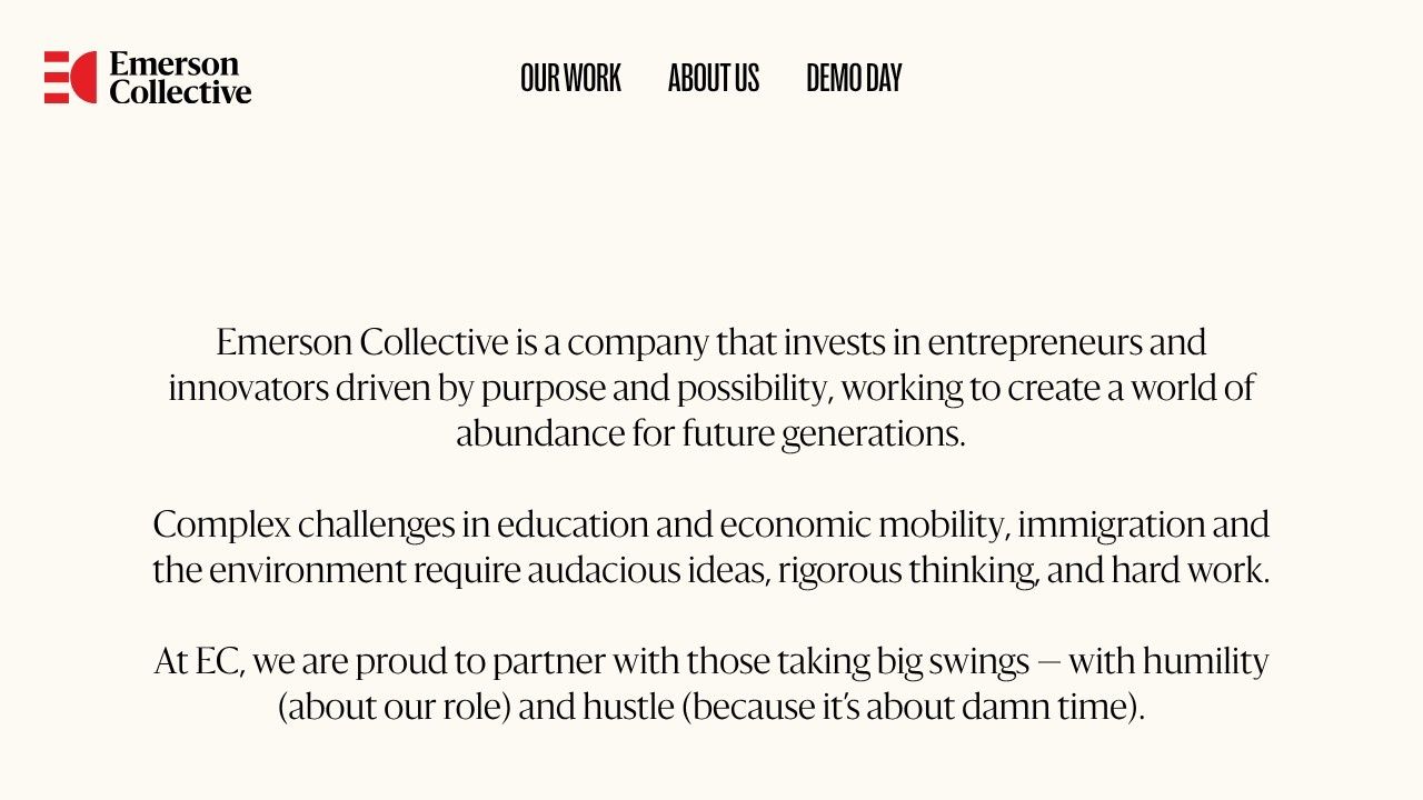 Emerson Collective website