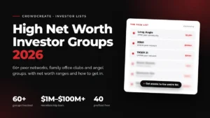 High Net Worth Investor Groups 2026: peer networks, family office clubs and angel groups with net worth ranges